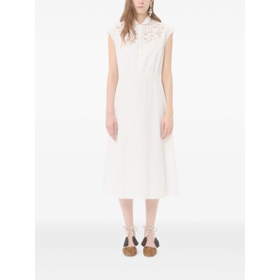 26SS 발렌티노 가라바니 미디 원피스 8B3VAJR59VN 0BO WHITE - VALENTINO GARAVANI