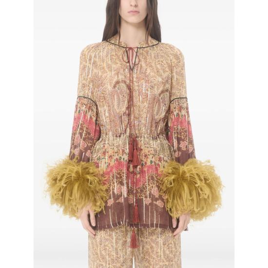 26SS 발렌티노 가라바니 블라우스 8B3AEBB7A54 BR9 NEUTRALS BROWN - VALENTINO GARAVANI