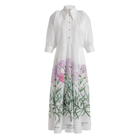 26SS 알베르타 페레티 미디 원피스 1654 A0442 1888 WHITE GREEN