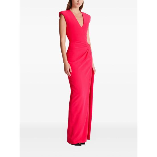 26SS 발망 롱 원피스 GF1RPB05 VB00 4PK RED - BALMAIN