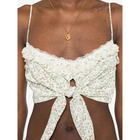 26SS 에르마노 설비노 민소매 티셔츠 D482L393APXWE S4838 NEUTRALS GREEN - ERMANNO SCERVINO