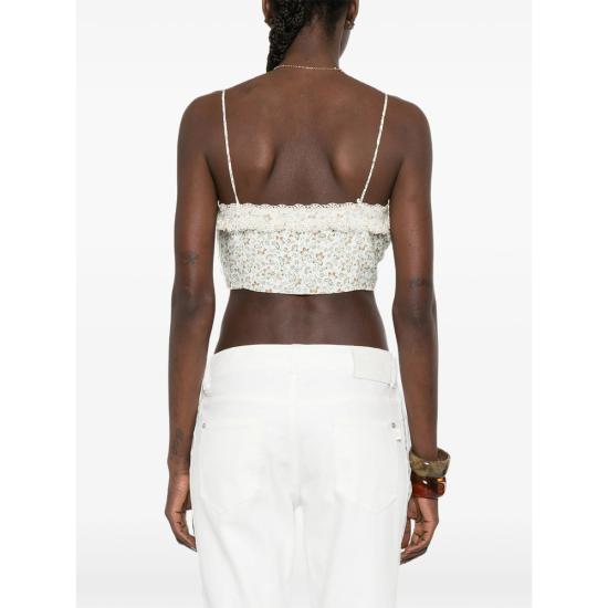 26SS 에르마노 설비노 민소매 티셔츠 D482L393APXWE S4838 NEUTRALS GREEN - ERMANNO SCERVINO