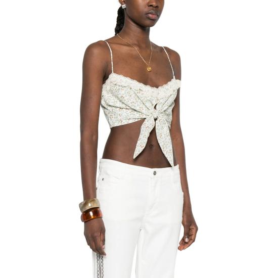 26SS 에르마노 설비노 민소매 티셔츠 D482L393APXWE S4838 NEUTRALS GREEN - ERMANNO SCERVINO