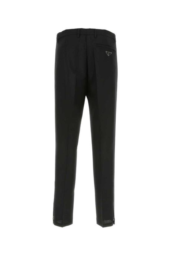  프라다 스트레이트 팬츠 스트레이트 레그 테일러드 팬츠 블랙 - PRADA