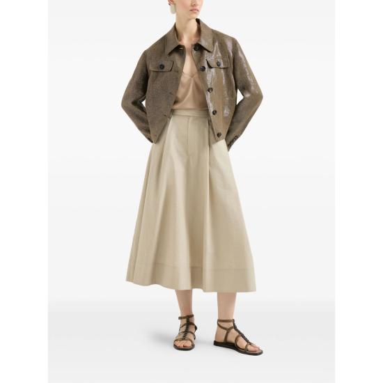 26SS 브루넬로 쿠치넬리 롱 스커트 M0F79G3951 C9195 NEUTRALS - BRUNELLO CUCINELLI