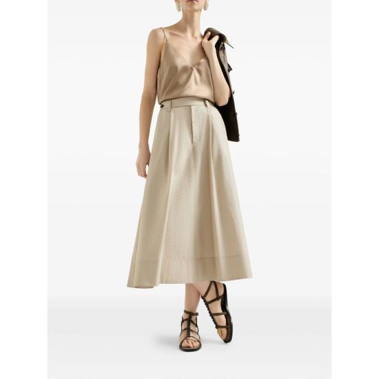 26SS 브루넬로 쿠치넬리 롱 스커트 M0F79G3951 C9195 NEUTRALS - BRUNELLO CUCINELLI