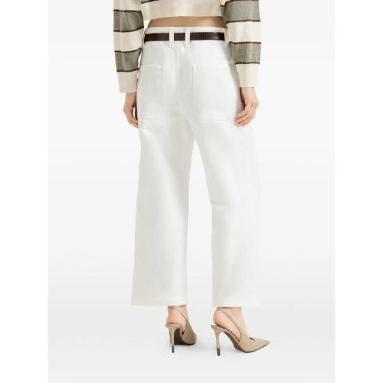 26SS 브루넬로 쿠치넬리 스트레이트 팬츠 ML118P9173 C600 WHITE - BRUNELLO CUCINELLI