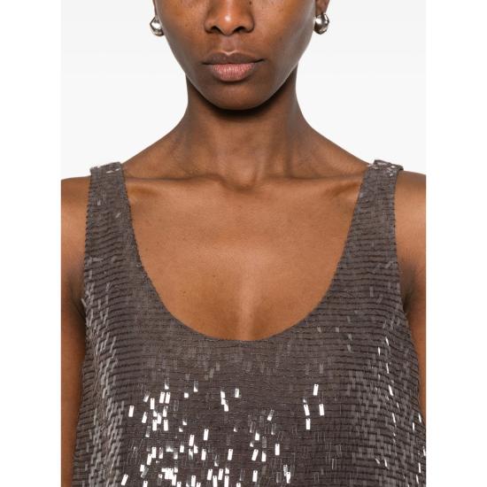 26SS 브루넬로 쿠치넬리 민소매 티셔츠 MF940HW310 C8589 BROWN - BRUNELLO CUCINELLI