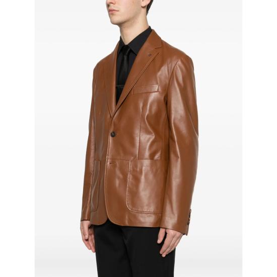 26SS 딸리아토레 가죽 자켓 CHE26 02 DAVIES COGNA BROWN - TAGLIATORE