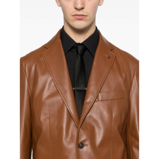 26SS 딸리아토레 가죽 자켓 CHE26 02 DAVIES COGNA BROWN - TAGLIATORE