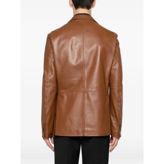 26SS 딸리아토레 가죽 자켓 CHE26 02 DAVIES COGNA BROWN - TAGLIATORE