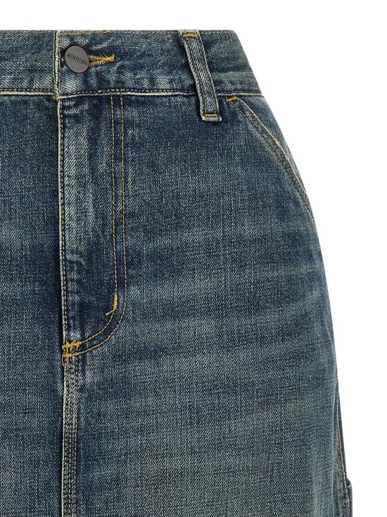  칼하트 미디 스커트 카하트 싱글 니  블루 - CARHARTT