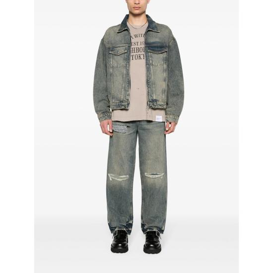 26SS 리프레젠트 데님 자켓 MLM619 25 BLCRE BLUE - REPRESENT