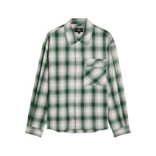 26SS 리프레젠트 긴팔 셔츠 MLM100777 39 DKGRE GREEN WHITE