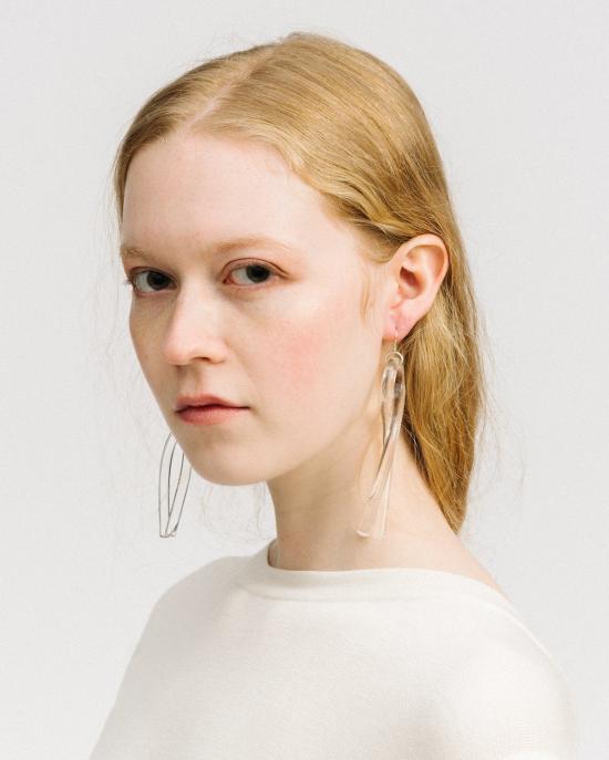  Corey Moranis 이어링 코리 모라니스 펜던트 루사이트 귀걸이 (투명)