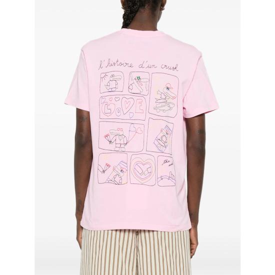 26SS 메종 라비쉬 반팔 티셔츠 ZWBAINVILLECRU WALWA PINK - MAISON LABICHE