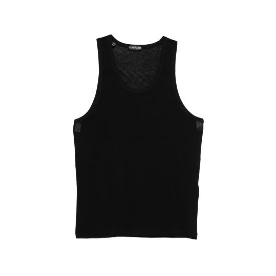 26SS 톰포드 민소매 티셔츠 JMC110 JCN014 NAA BLACK