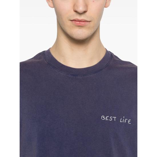 26SS 메종 라비쉬 반팔 티셔츠 ZMPOPINBESTLIF NAVY BLUE - MAISON LABICHE