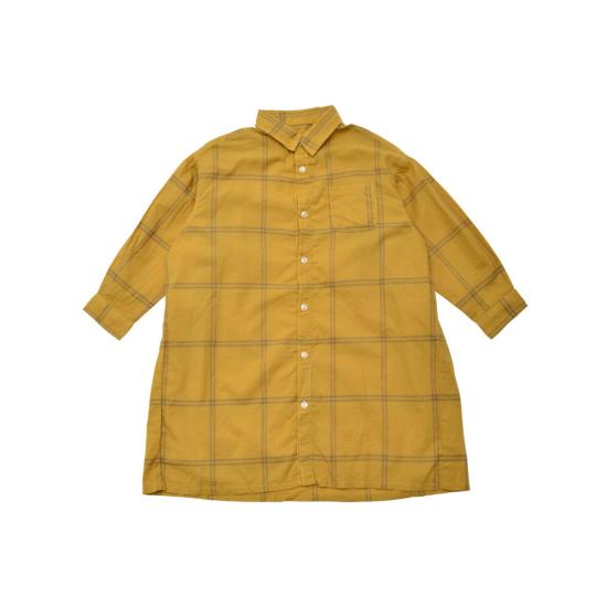  [키즈] East End Highlanders 트레이닝 상의 남녀공용 아동용 이스트 엔드 하이랜더스 와프트 롱셔츠 옐로우/그레이 체크