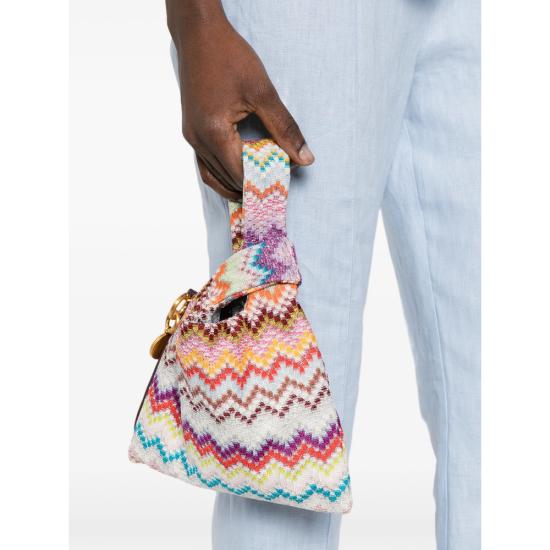 26SS 미소니 토트백 MI10069F 029 WHITE BLUE - MISSONI