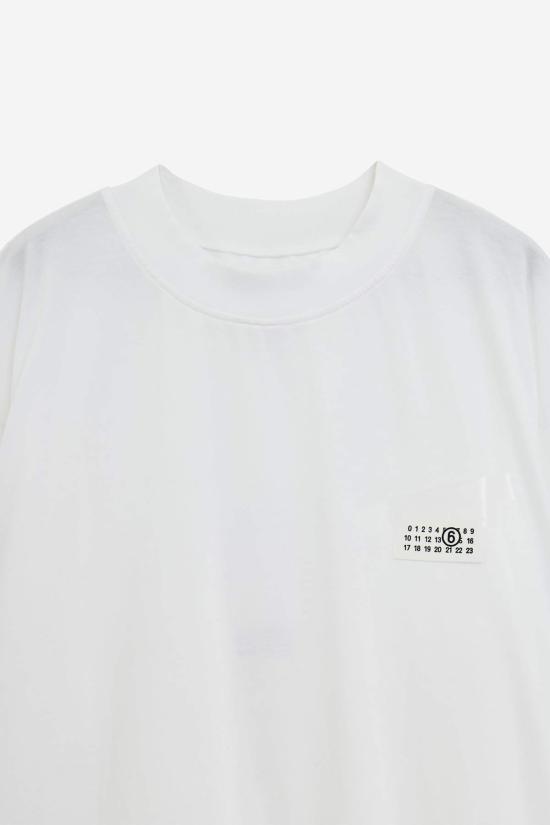  MM6 메종마르지엘라 반팔 티셔츠 Mm6 메종 마르지엘라 티셔츠 화이트 - MM6 MAISON MARGIELA