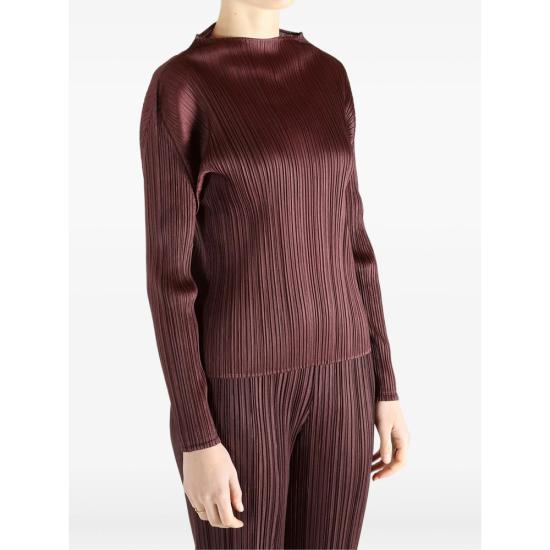 26SS 플리츠플리즈 긴팔 티셔츠 PP66JK111 84 BROWN - PLEATS PLEASE