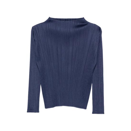 26SS 플리츠플리즈 긴팔 티셔츠 PP66JK111 78 BLUE