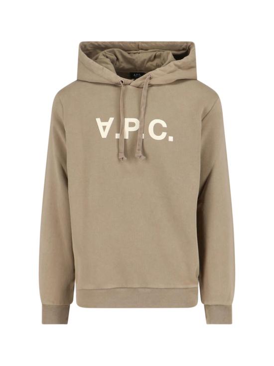  아페쎄 긴팔 티셔츠 A.P.C. 유기농 면 후드티 브라운