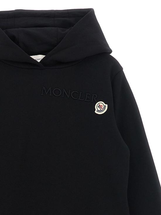  [키즈] 몽클레어 풀오버 몽클레르 아동 로고 후드티 블랙 - MONCLER
