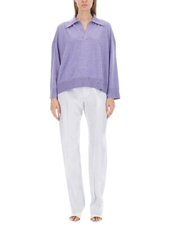  보테가베네타 폴로 티셔츠 보테가 베네타 BV 자수 니트 폴로 셔츠 멀티컬러 - BOTTEGA VENETA