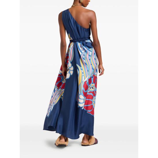 26SS 라 더블제이 미디 원피스 DRE0304 SIL006LEM0 BU03 BLUE WHITE - LA DOUBLEJ