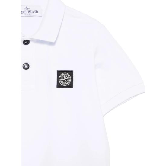 26SS [키즈] 스톤 아일랜드 폴로 셔츠 162200002 S0018 V1001 WHITE - STONE ISLAND