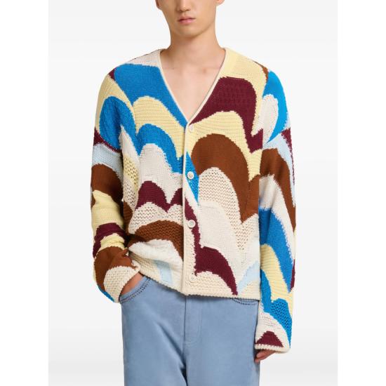 26SS 마르니 스웨터 UFCB33 CDMG0189Q0 INR82 BLUE YELLOW - MARNI