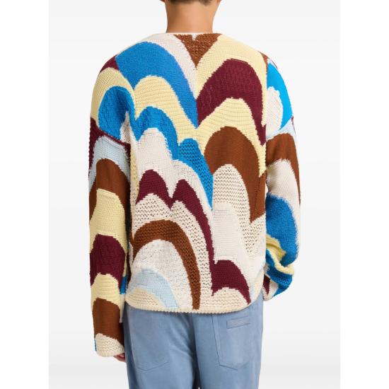 26SS 마르니 스웨터 UFCB33 CDMG0189Q0 INR82 BLUE YELLOW - MARNI