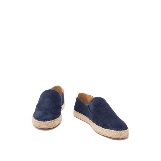 26SS 브루넬로 쿠치넬리 로프 인서트 스웨이드 슬립온 MZUOHEI837 CTK33 BLUE - BRUNELLO CUCINELLI