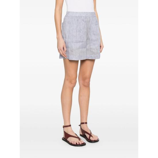 26SS 브루넬로 쿠치넬리 숏팬츠 MH745RH299 C001 WHITE BLUE - BRUNELLO CUCINELLI