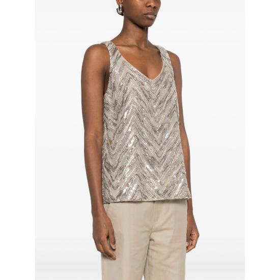 26SS 브루넬로 쿠치넬리 민소매 티셔츠 MF940HN602 C9504 NEUTRALS GOLD - BRUNELLO CUCINELLI