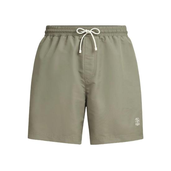 26SS 브루넬로 쿠치넬리 로고 스윔 팬츠 MW817043 CXX37 GREEN