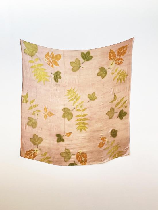  Happy French Gang 머플러/스카프 해피프렌치갱 에코프린팅 실크 스카프 핑크 - OTHER BRANDS