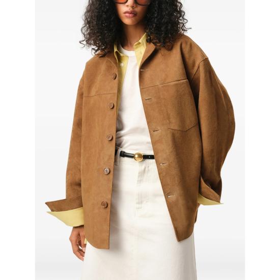 26SS 아미 가죽 자켓 USH826 LH0059 236 BROWN - AMI