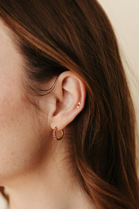  시에라 윈터 주얼리 이어링 악마의 눈 스터드 귀걸이 루비 - SIERRA WINTER JEWELRY