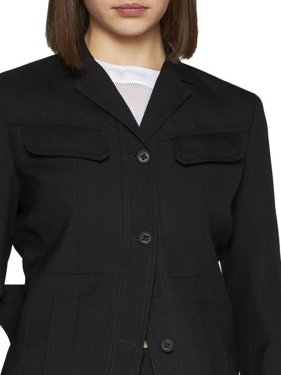  오프화이트 수트 자켓 울 싱글 브레스트 블레이저 블랙 - OFF WHITE