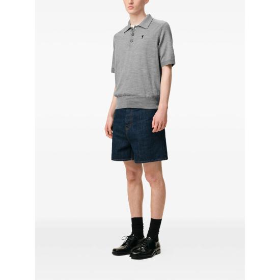 26SS 아미 폴로 티셔츠 HPL438 KN0039 0504 GREY - AMI
