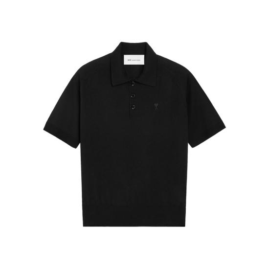 26SS 아미 폴로 티셔츠 HPL438 KN0039 0180 BLACK