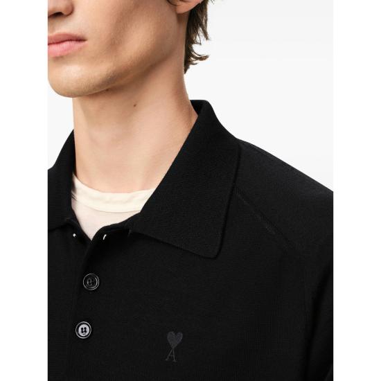 26SS 아미 폴로 티셔츠 HPL438 KN0039 0180 BLACK - AMI