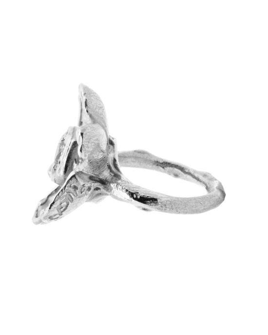  시리 한스도터 반지 로라 자이언트 플라워 시그넷 링 스털링 실버 - SIRI HANSDOTTER