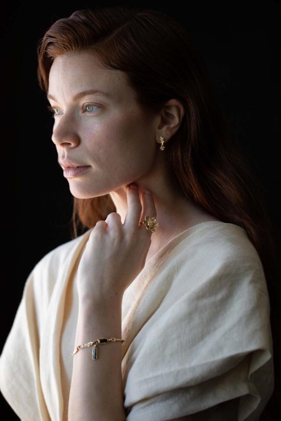  시리 한스도터 반지 로라 자이언트 플라워 시그넷 링 스털링 실버 - SIRI HANSDOTTER