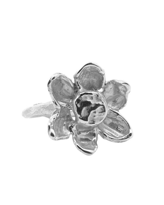  시리 한스도터 반지 로라 자이언트 플라워 시그넷 링 스털링 실버