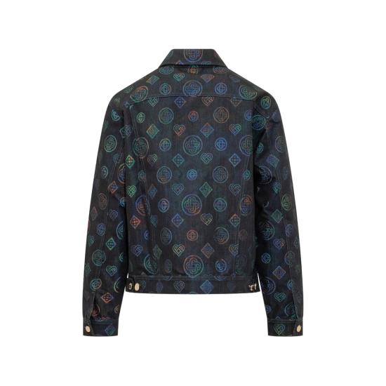 26SS 카사블랑카 데님 자켓 SP26 JK 446 01 HEATM BLUE - CASABLANCA