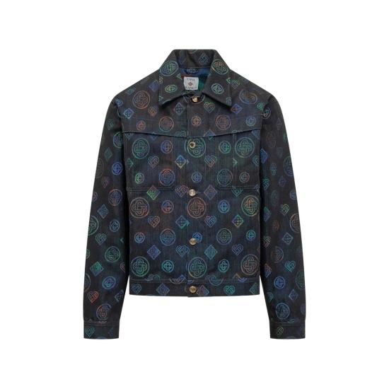 26SS 카사블랑카 데님 자켓 SP26 JK 446 01 HEATM BLUE